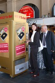 Der Goldautomat im Frankfurter Hauptbahnhof. Bild: GoMoPa
