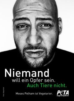 Autor, Rapper und Musikproduzent Moses Pelham Bild: "obs/PETA Deutschland e.V."
