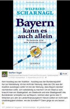 Bild: Screenshot der Facebook-Seite von Steffen Vogel