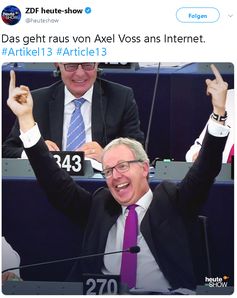 Axel Voss zeigte nicht die gestreckten Mittelfinger