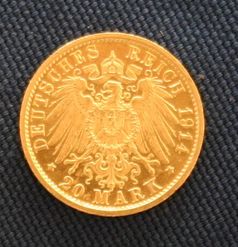 20 Mark Goldmünze 1914