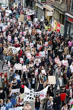 Slutwalk (engl. für Schlampenmarsch) in Manchester. Bild: Man Alive / flickr.com