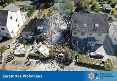 Zerstörtes Wohnhaus Bild: Polizei