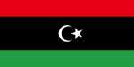 Die Flagge Libyens.