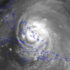 Hurrikan "Irene" Bild: United States Government GOES 13 East Satellite Photo