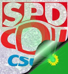 Große Koalition (GroKo) mit SPD, CDU und CSU am Ende? Was danach? Ultragrün? (Symbolbild)