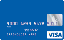 Kreditkarte mit Tauben-Hologramm von VISA Inc.