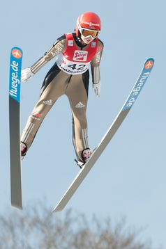 Seyfarth beim Weltcup in Hinzenbach im Februar 2016