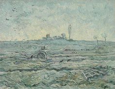 Van Gogh: "Schneebedecktes Feld mit Egge".