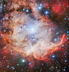 Aufnahme der FORS-Kamera vom Sternentstehungsgebiet NGC 2467.
Quelle: Bild: ESO (idw)