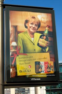 Darstellung Angela Merkels im Ausland (Symbolbild)