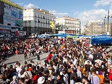 Demonstration auf der Puerta del Sol in Madrid, 20. Mai Bild: Kadellar / de.wikipedia.org