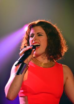 Ann Sophie beim zweiten Probentag vom ESC-Clubkonzert, Februar 2015