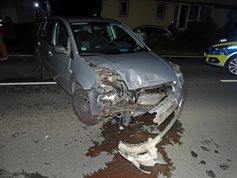 beschädigter Ford Fiesta Bild: Polizei