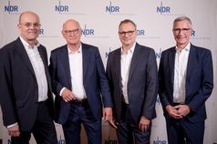 Dr. Nico Fickinger, Joachim Knuth, Hendrik Lünenborg und Rüdiger Hülskamp  (2025) Bild: NDR Rundfunkrat/NDR Verwaltungsrat Fotograf: Jann Wilken