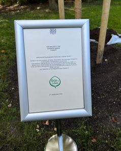 Plakette mit Widmung und Infos zum BaumBild: Bund deutscher Baumschulen (BdB) e.V. Fotograf: Bund deutscher Baumschulen (BdB)