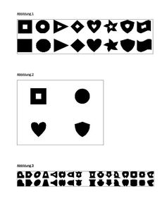 Abb. 1-3 (FBN): Abb. 1: Im Training verwendete Symbole die zwei verschiedenen Kategorien folgten. ObereKategorie 1 Symbole mit weißem Zentrum, belohnt. Untere Reihe: Kategorie 2 , schwarz gefüllte Symbole, unbelohnt. Abb. 2: Beispiel eines 4-fach Diskriminierungsproblems mit einem belohnten und drei unbelohnten Symbolen. Abb. 3: Im Transfer-Test eingesetzte Symbole, aufgeteilt in zwei aufeinanderfolgende Blöcke. Obere Reihe: Kategorie 1, belohnt. Untere Reihe: Kategorie 2, unbelohnt.
Quelle:  (idw)