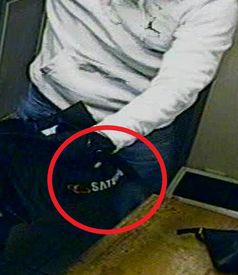 Der benutzte Stoffbeutel mit der Aufschrift "Saturn" Bild: Polizei