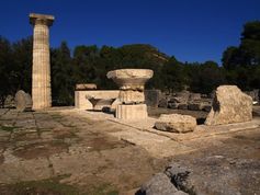 Ansicht des Zeus-Tempels von Westen nach Abschluss der Arbeiten
Quelle: Foto: R. Senff (idw)