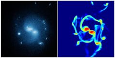 Das Ergebnis der Simulation: Das rechte Bild zeigt die berechnete Wasserstoff-Verteilung.
Quelle: © Matteo Tomassetti, Universität Bonn (idw)