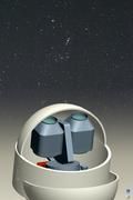 Entwurf von ICE-T, das Teleskop, das zukünftig in der Antarktis beobachten soll. Bild: AIP