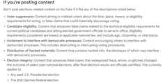 Bild:  Screenshot aus: Elections Misinformation Policy: YouTube Community Guidelines /RT/Eigenes Werk