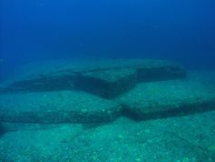 Die Unterwasserformation oder Ruine beim Yonaguni Monument, die "Die Schildkröte" genannt wird.