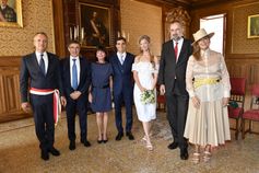 Georges Marsan, Bürgermeister von Monaco, Henri und Giselle d’Ambrosio, Jérôme d’Ambrosio, Eleonore von Habsburg, Karl von Habsburg und Francesca Thyssen-Bornemisza Bild:     Luc Castel