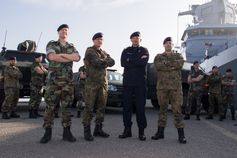 Commander Arjen van Gelder, Flottillenadmiral Kaack, Commodore Jan Hubert Hulsker, Fregattenkapitän Axel Meißel