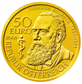 Chirurg Theodor Billroth in Gold. Bild: Münze Österreich