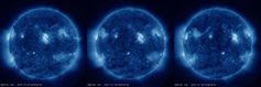 Ansicht der Sonne durch ein EUV-Filter: Mit den exakten Messdaten des EUV-Spektrometers von Fraunhofer IPM lässt sich die Sonnenaktivität und ihr Einfluss auf die Erde besser verstehen.
Quelle: NASA (idw)