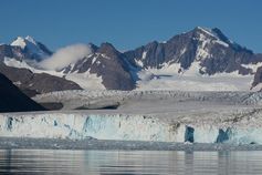 Süd-Georgien: Gletscher in der Cumberland-Bucht. Sie haben am Meeresgrund tiefe Tröge ausgeschabt. D
Quelle: Foto: vdl, MARUM (idw)