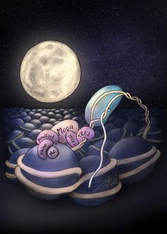 Dank Protein Moonshiner lässt sich auch dicht verpackte DNA lesen. Illustration von Beate Mierzwa - beatascienceart.com Quelle: (c)IMBA/Beata Mierzwa (idw)