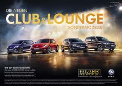 Start der Werbekampagne für ,,CLUB & LOUNGE"-Sondermodelle von Volkswagen. Bild: "obs/VW Volkswagen AG"