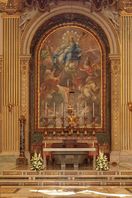 Innenansicht und Altar der Chorkapelle im Petersdom