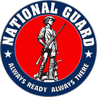 Logo der US-Nationalgarde. Übersetzung: „Immer bereit, immer da“