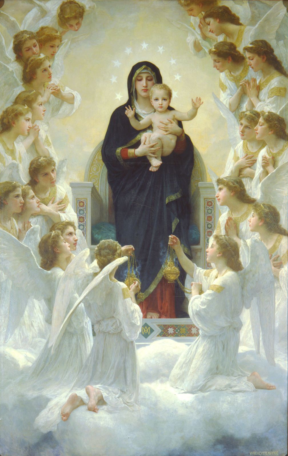 Die Jungfrau Maria mit Engeln, Gemälde von William Adolphe Bouguereau (Symbolbild)