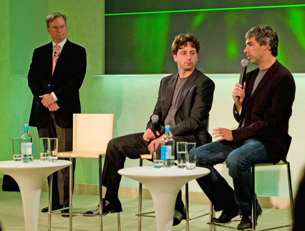 Eric Schmidt, Sergey Brin und Larry Page
