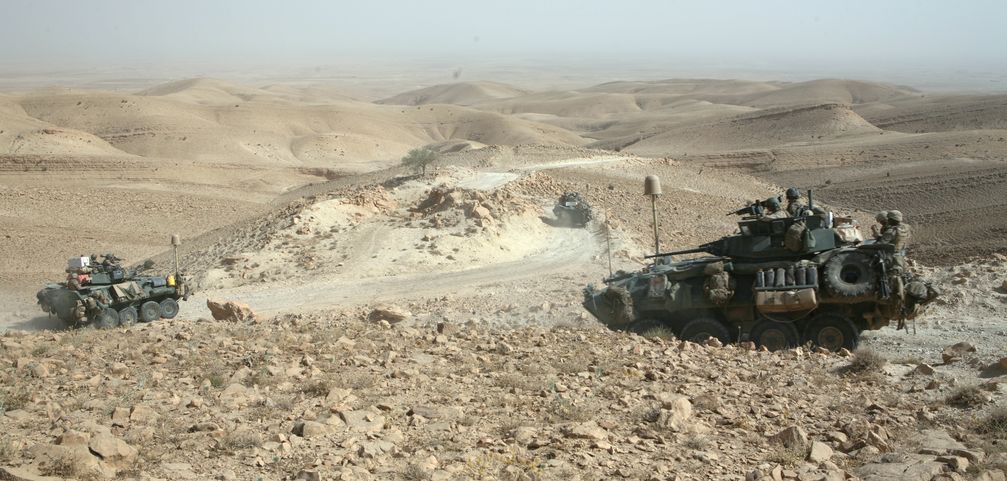 LAV-25-Radpanzer der US-Truppen im Dschabal Sindschar