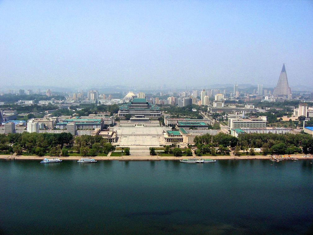 Panoramablick auf Pjöngjang in Nordkorea.