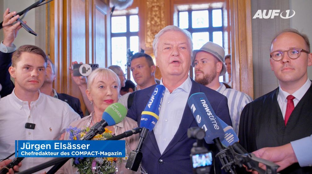 Jürgen Elsässer (2025) Bild: AUF1 / Eigenes Werk