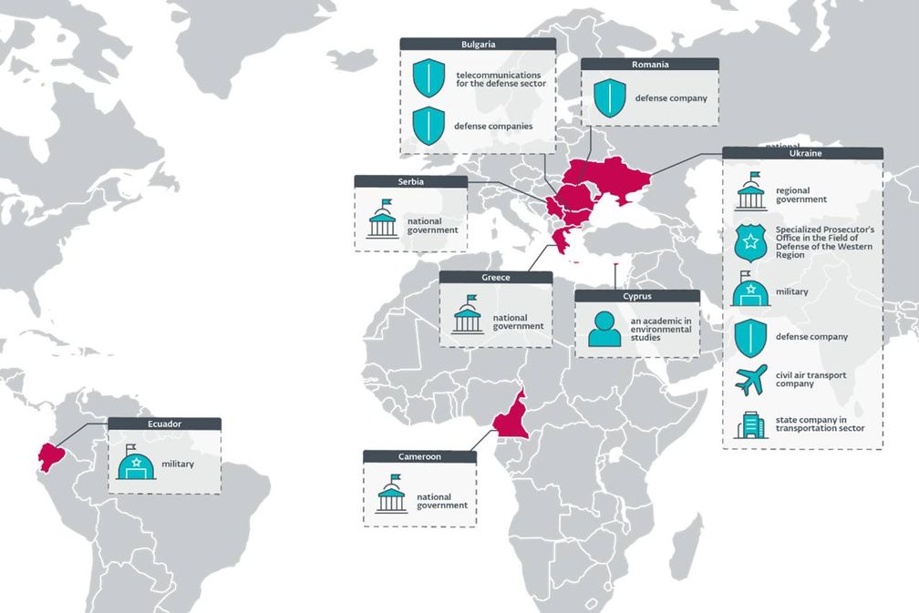 Globale Verteilung der RoundPress-Kampagne Bild: ESET Deutschland GmbH Fotograf: ESET Deutschland GmbH