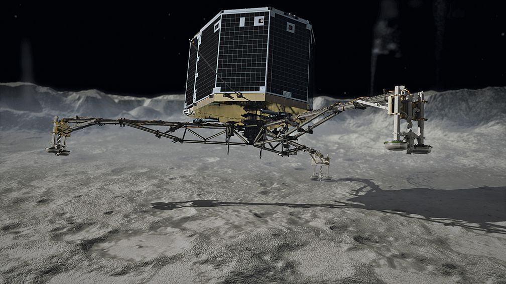 Landung von Philae auf Tschurjumow-Gerasimenko (Künstlerische Darstellung)