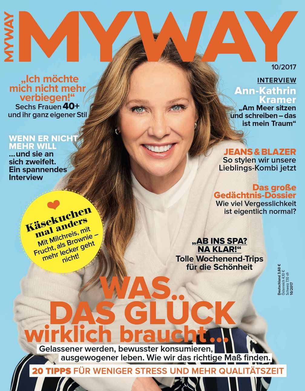 MYWAY Cover 10/2017. Bild: "obs/Bauer Media Group, MYWAY"