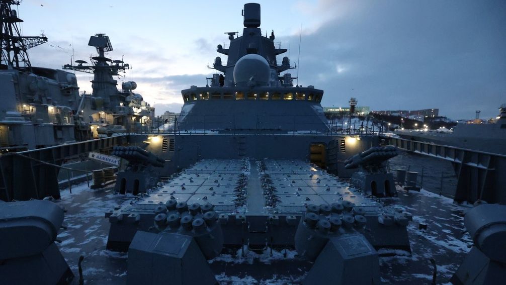 Auf dem Archivbild: Die Fregatte "Admiral der Flotte der Sowjetunion Gorschkow" Bild: Sputnik / Pawel Lwow