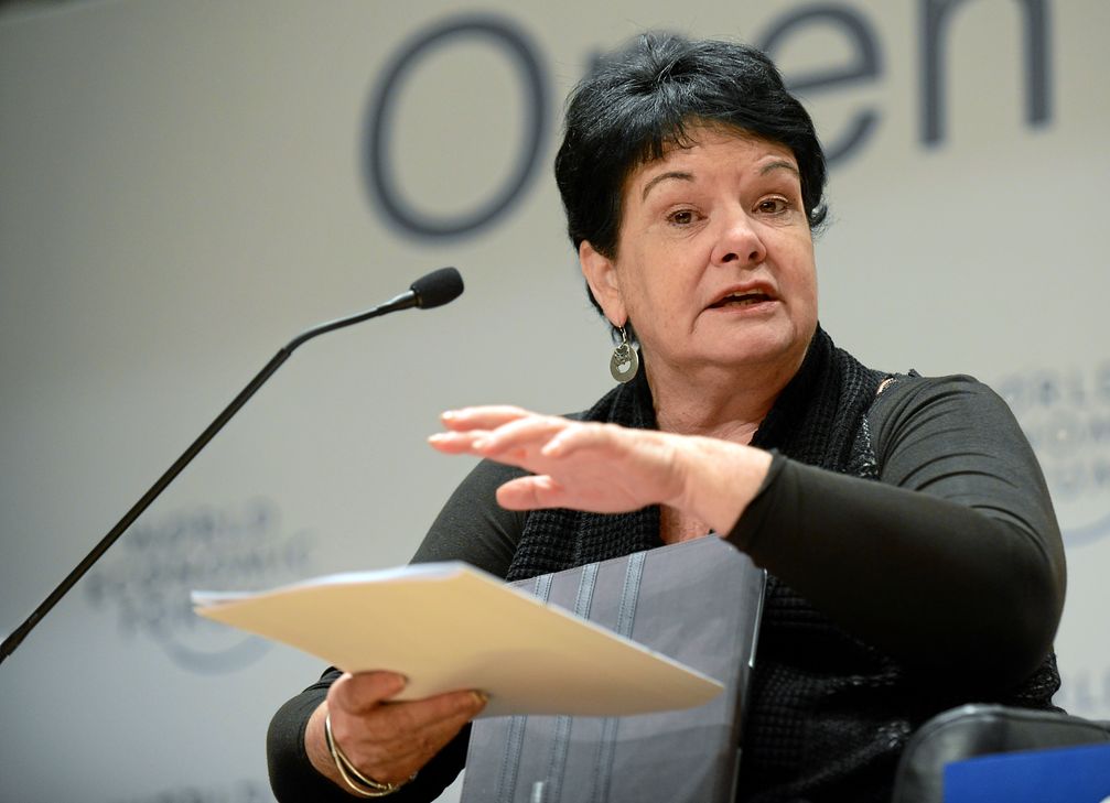 Sharan Burrow speaking at the 2013 World Economic Forum meeting