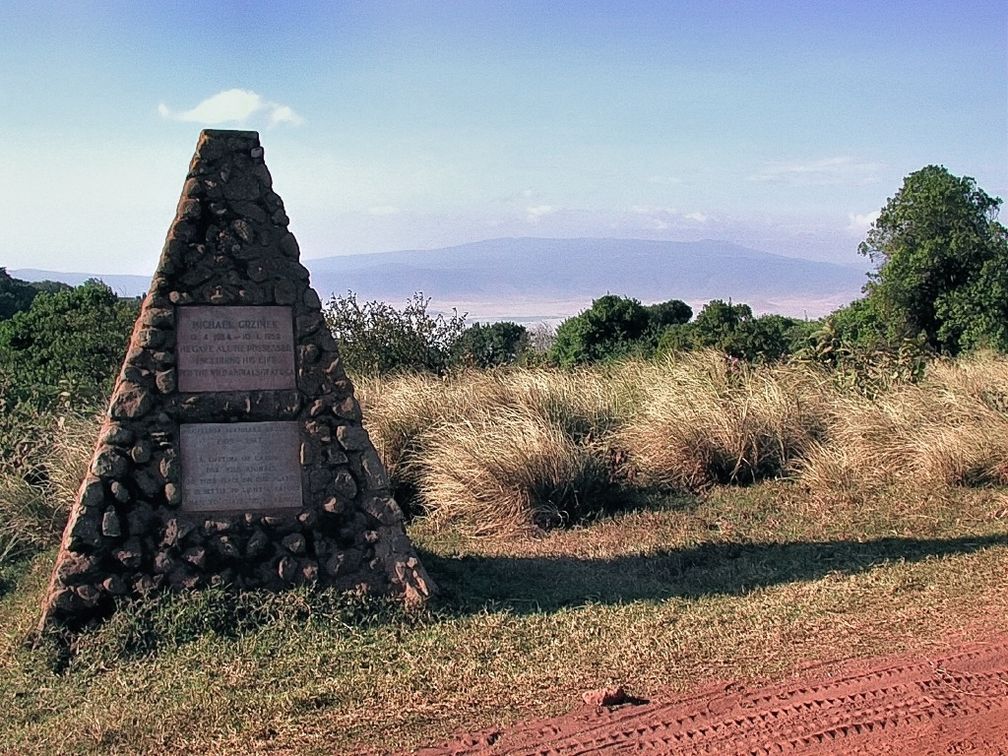 Grab von Michael Grzimek und Bernhard Grzimek, am Ngorongoro