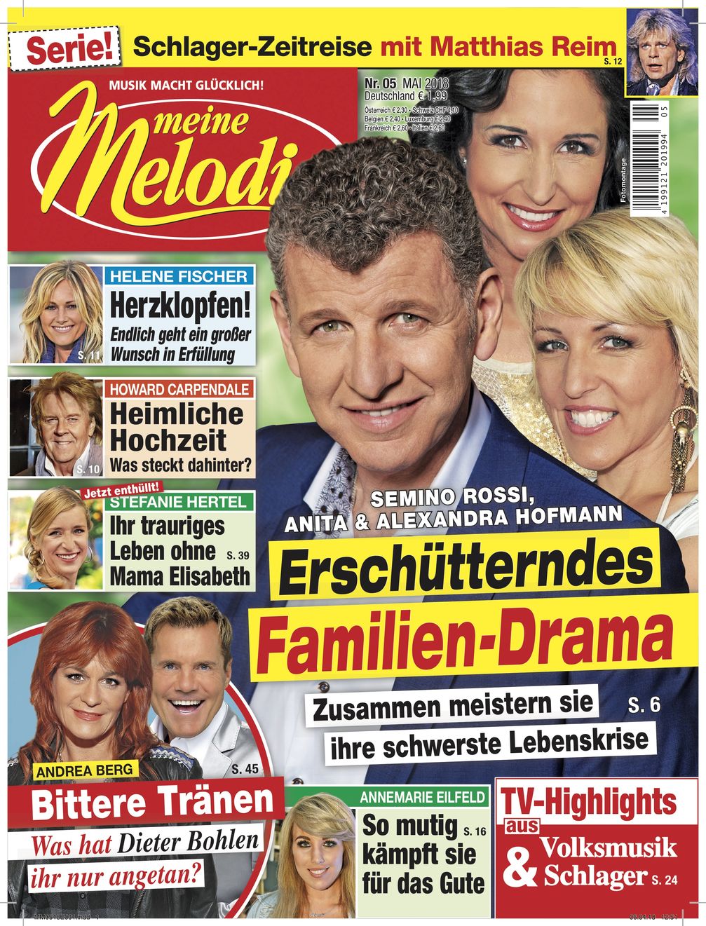 Cover "Meine Melodie" (5/2018; EVT: 19. April) / Bild: "obs/Meine Melodie"