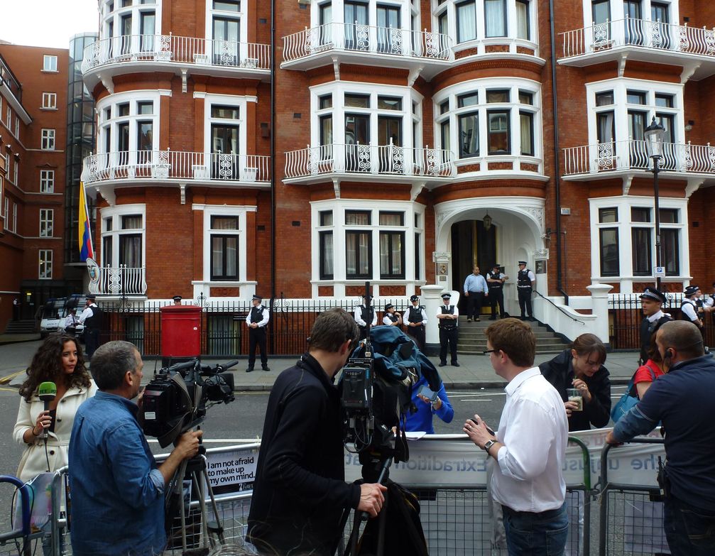 Die ecuadorianische Botschaft in London am 16. August 2012