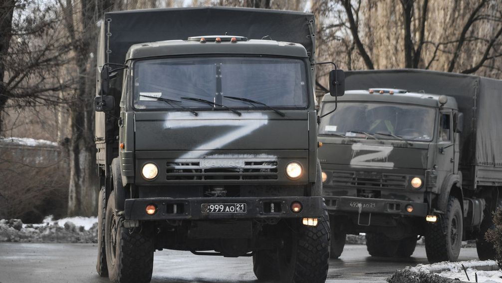 Russische Militärfahrzeuge am 02.03.22